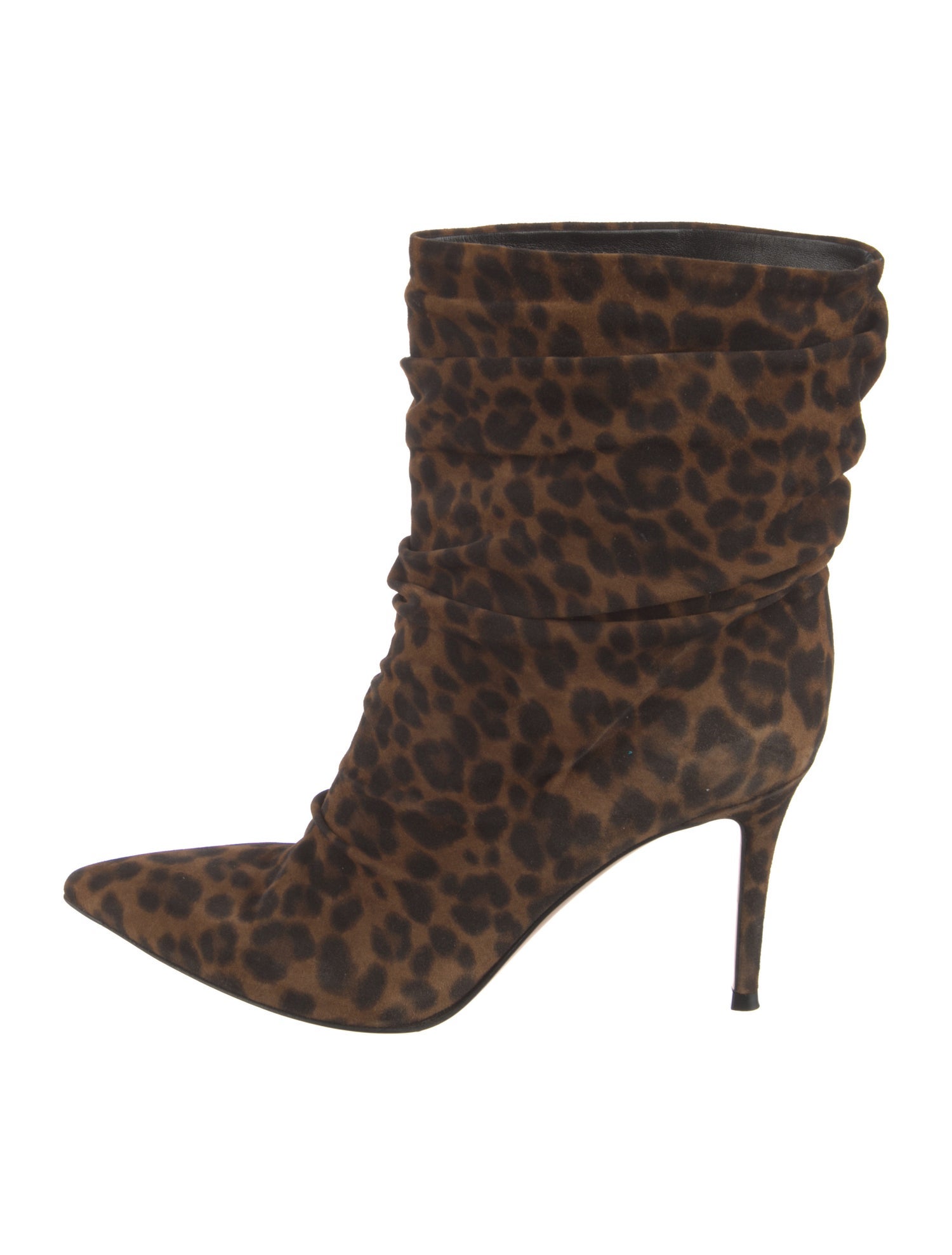 Gianvito Rossi Suede Animal Print Boots