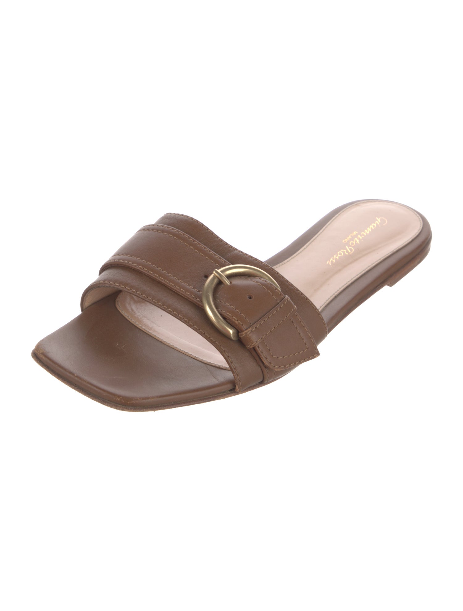 Gianvito Rossi Leather Slides
