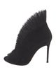 Gianvito Rossi Suede Ruffle Embellishment Lace-Up Boots