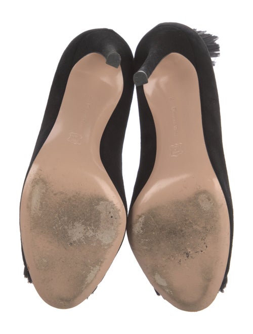 Gianvito Rossi Suede Ruffle Embellishment Lace-Up Boots