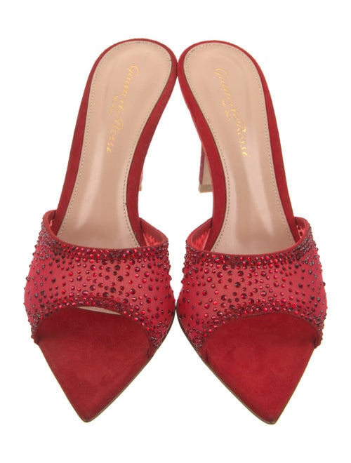 Gianvito Rossi Mesh Crystal Embellishments Slides