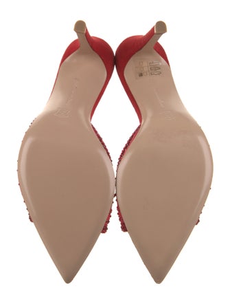 Gianvito Rossi Mesh Crystal Embellishments Slides