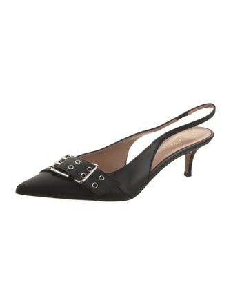 Gianvito Rossi Leather Slingback Sandals