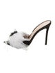 Gianvito Rossi Feather Trim Slides