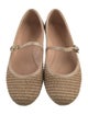 Gianvito Rossi Raffia Mary Jane Flats