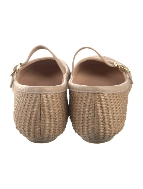 Gianvito Rossi Raffia Mary Jane Flats