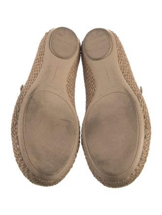 Gianvito Rossi Raffia Mary Jane Flats