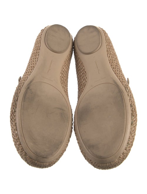 Gianvito Rossi Raffia Mary Jane Flats