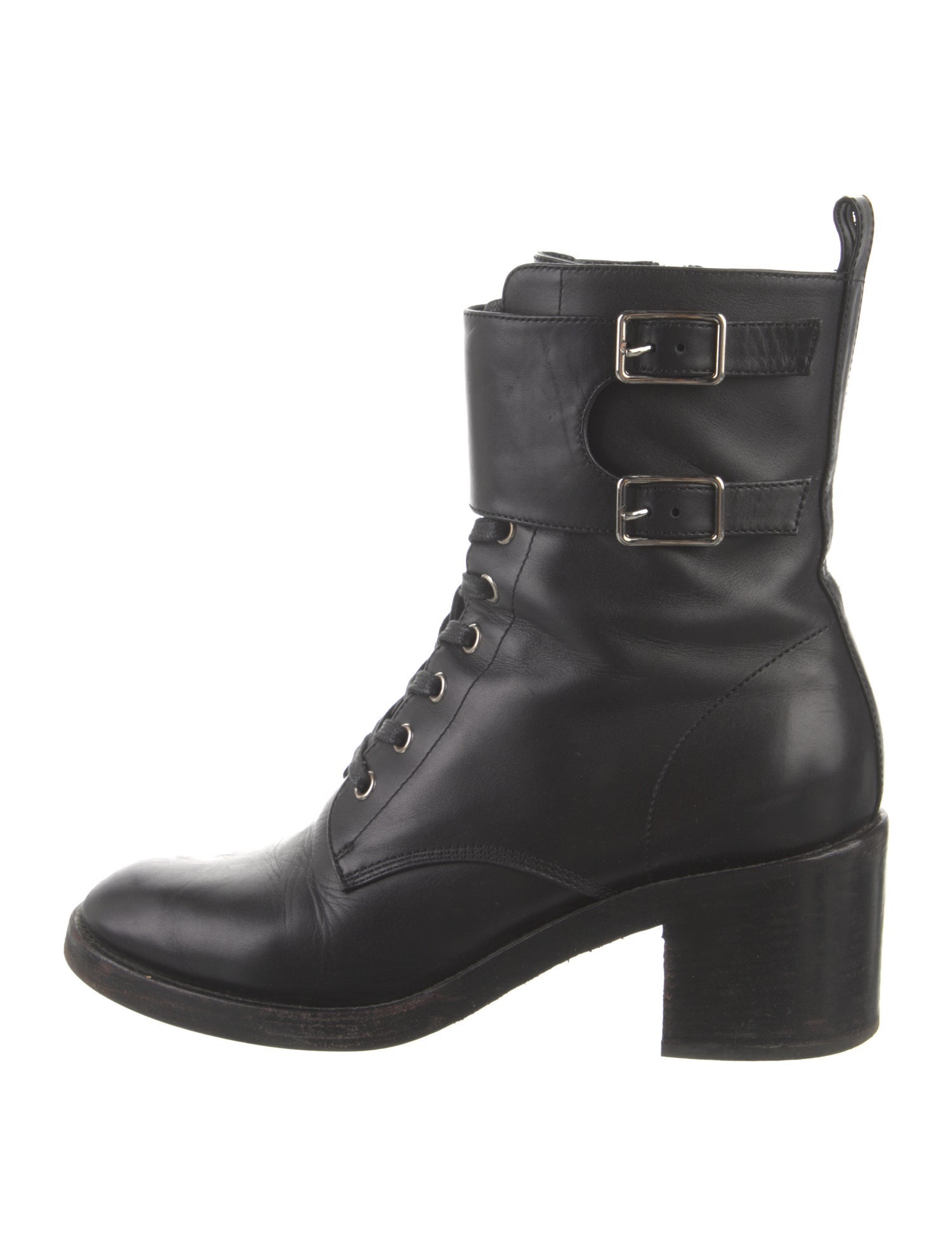 Gianvito Rossi Leather Combat Boots