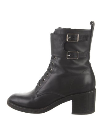 Gianvito Rossi Leather Combat Boots