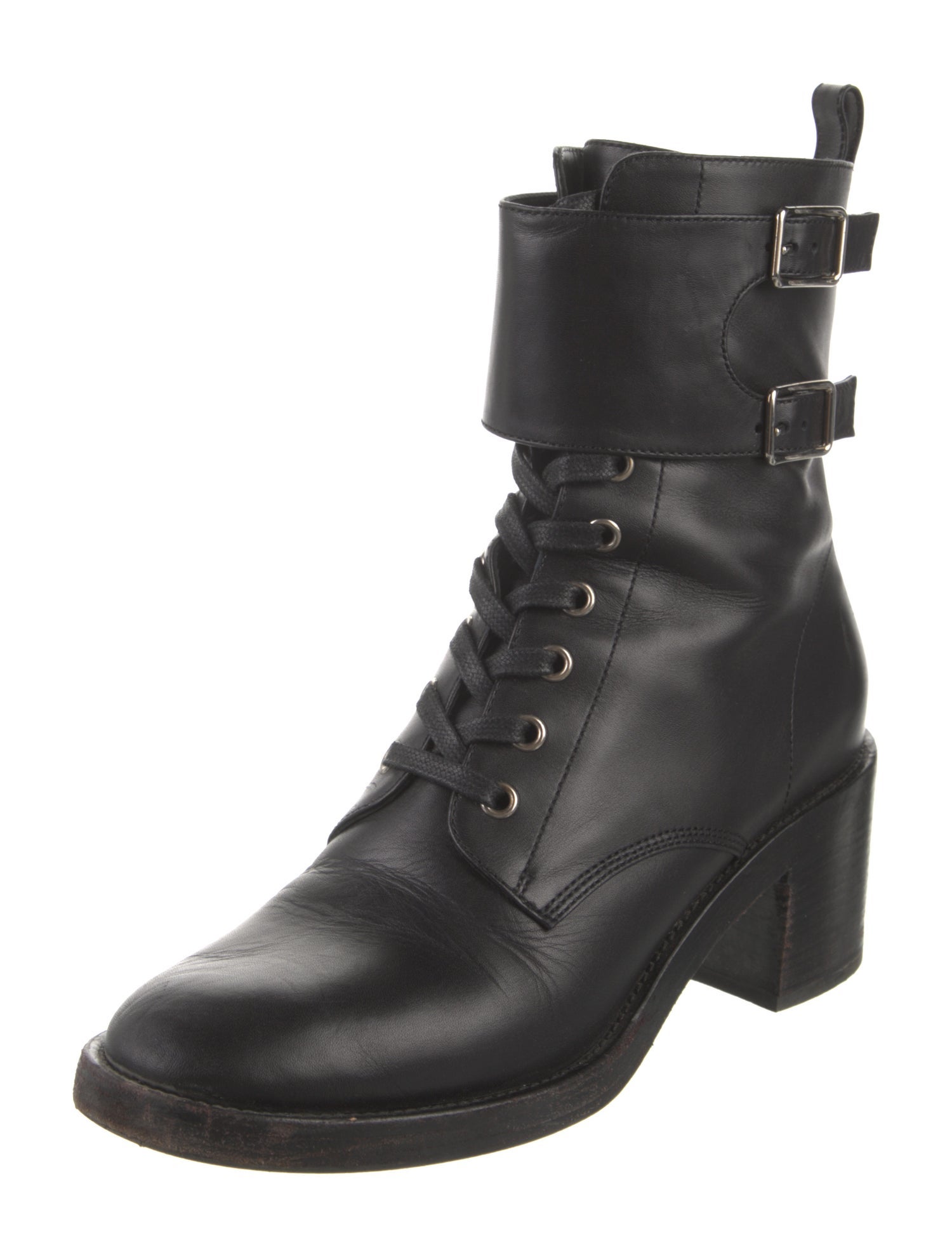 Gianvito Rossi Leather Combat Boots
