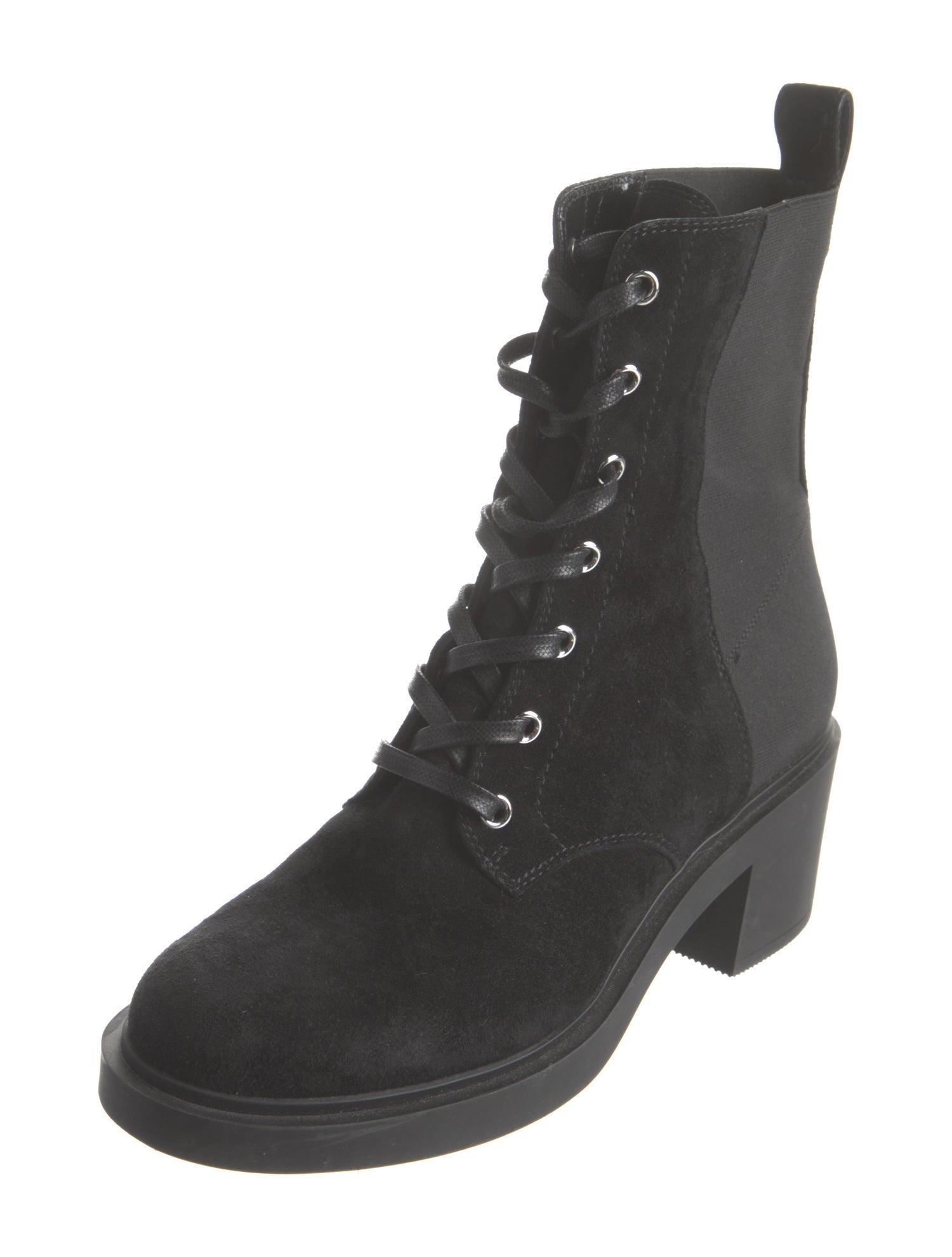 Gianvito Rossi Suede Combat Boots