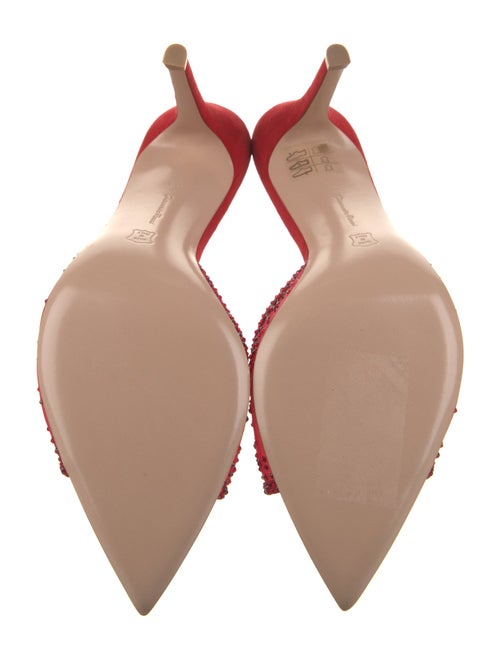 Gianvito Rossi Mesh Crystal Embellishments Slides