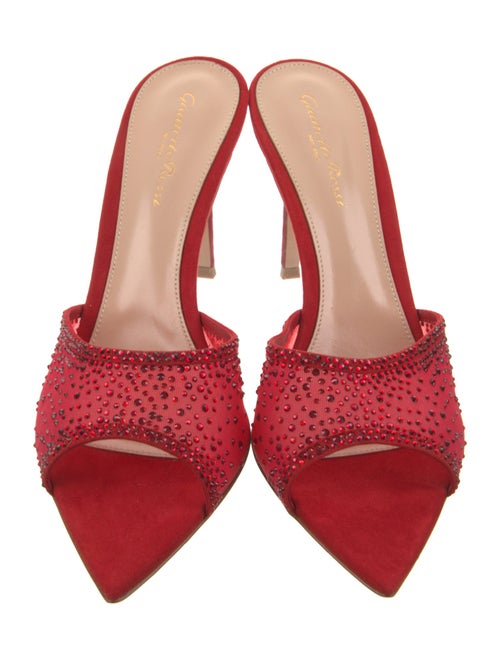 Gianvito Rossi Mesh Crystal Embellishments Slides