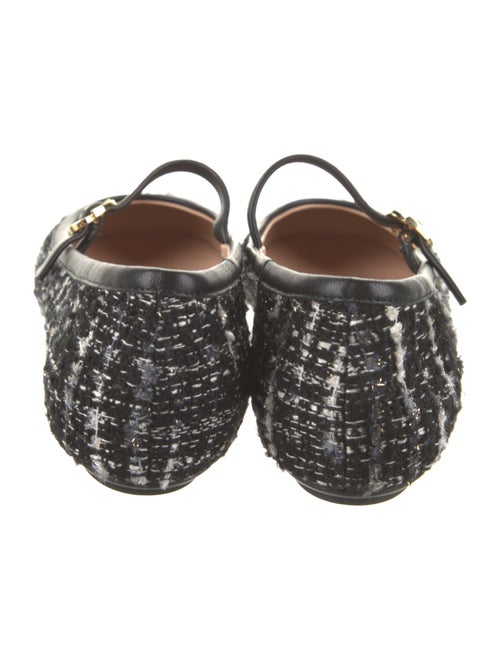 Gianvito Rossi Tweed Tweed Pattern Mary Jane Flats