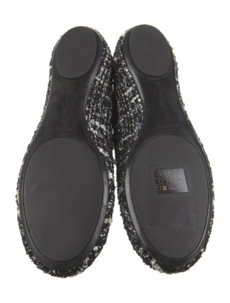 Gianvito Rossi Tweed Tweed Pattern Mary Jane Flats