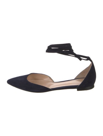 Gianvito Rossi Suede D'Orsay Flats