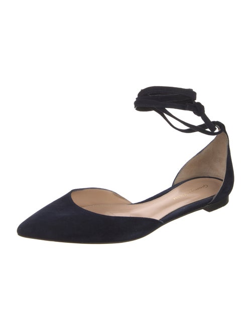Gianvito Rossi Suede D'Orsay Flats