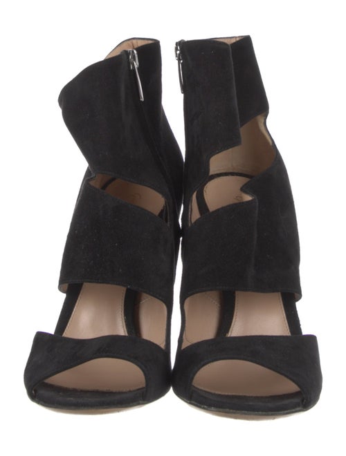 Gianvito Rossi Suede Cutout Accent Sandals