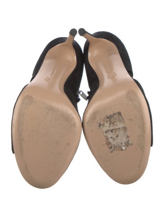 Gianvito Rossi Suede Cutout Accent Sandals