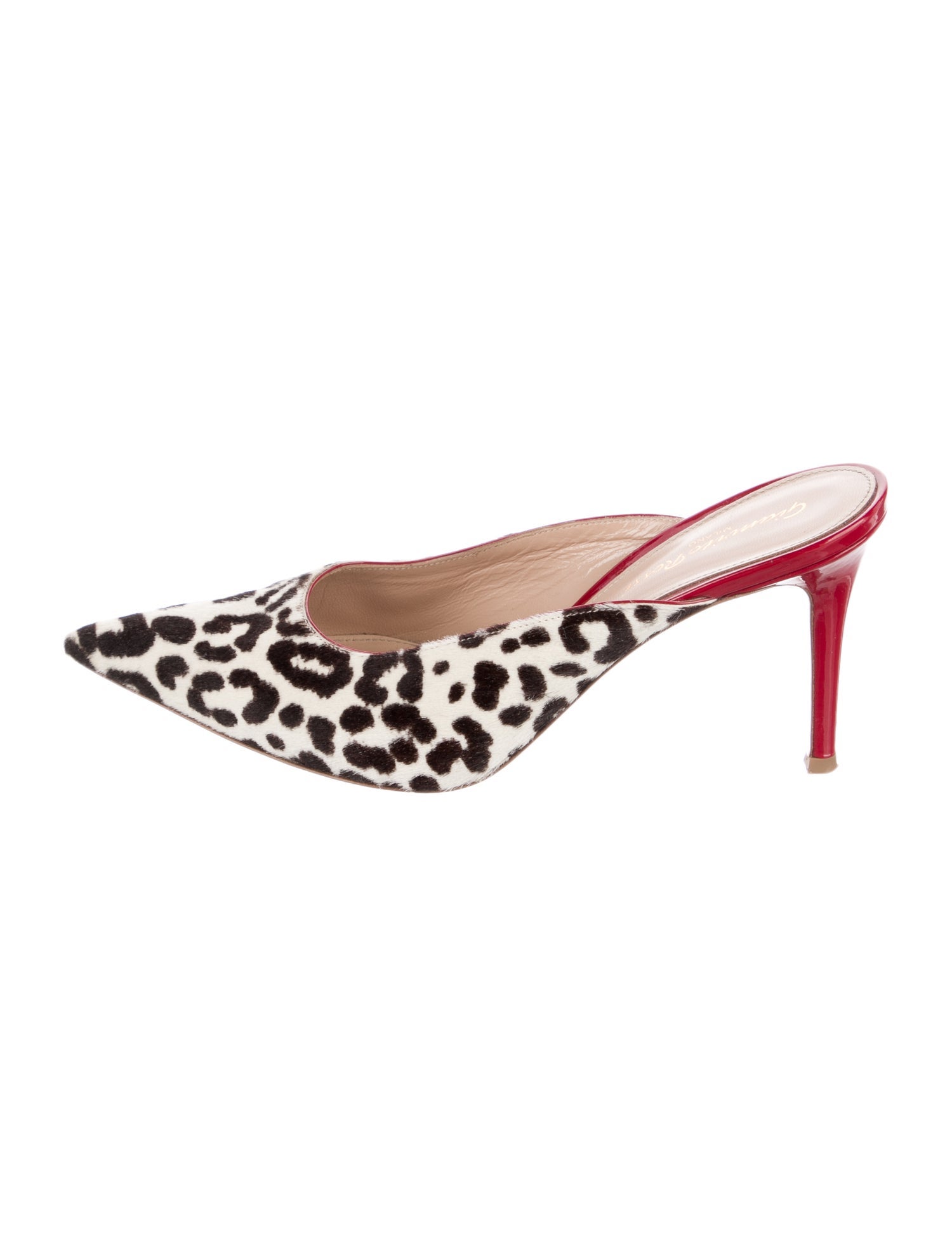 Gianvito Rossi Ponyhair Animal Print Mules