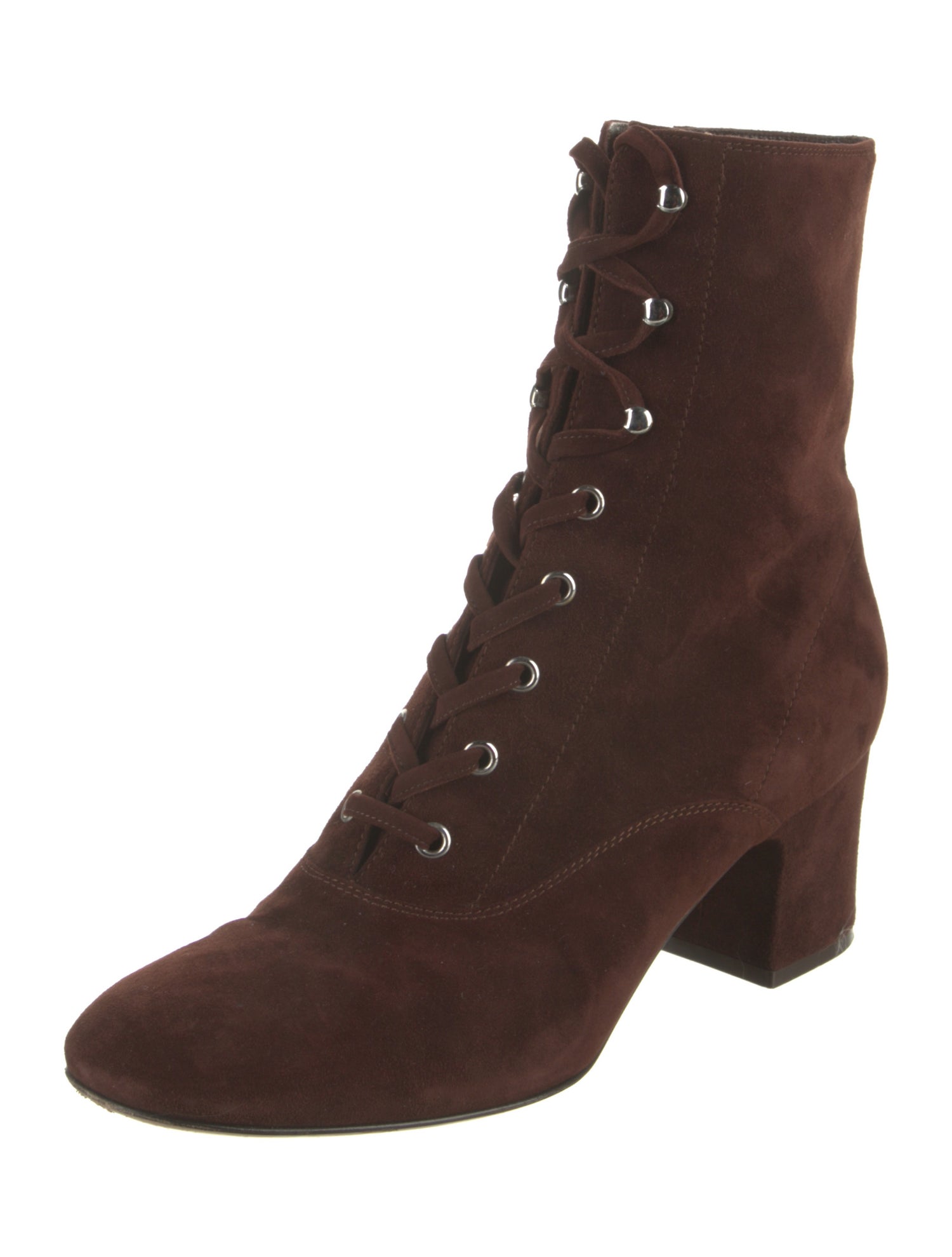 Gianvito Rossi Suede Lace-Up Boots