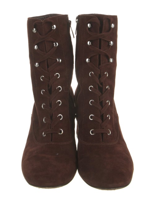 Gianvito Rossi Suede Lace-Up Boots