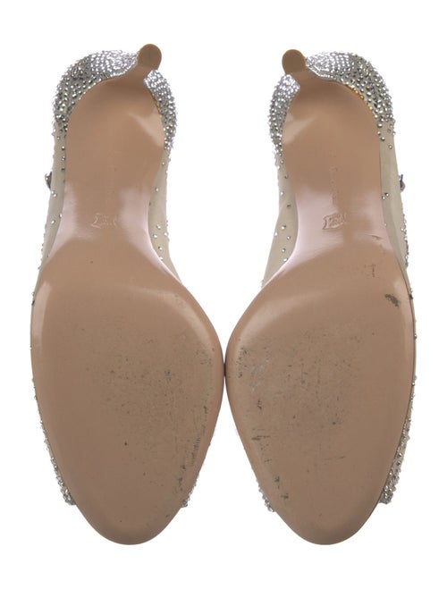 Gianvito Rossi Mesh Crystal Embellishments Pumps