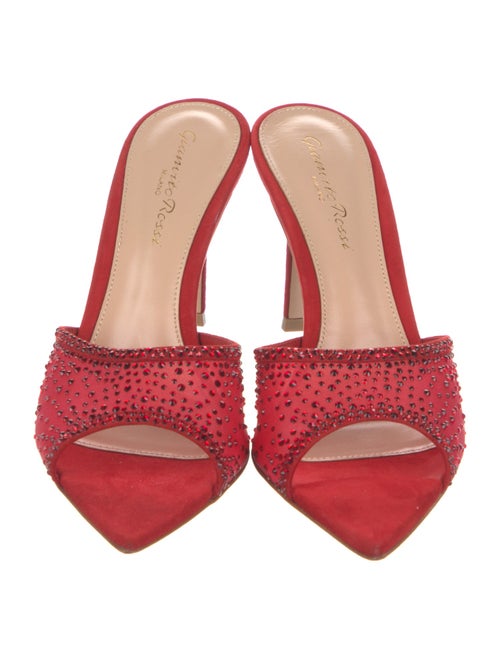 Gianvito Rossi Mesh Crystal Embellishments Slides
