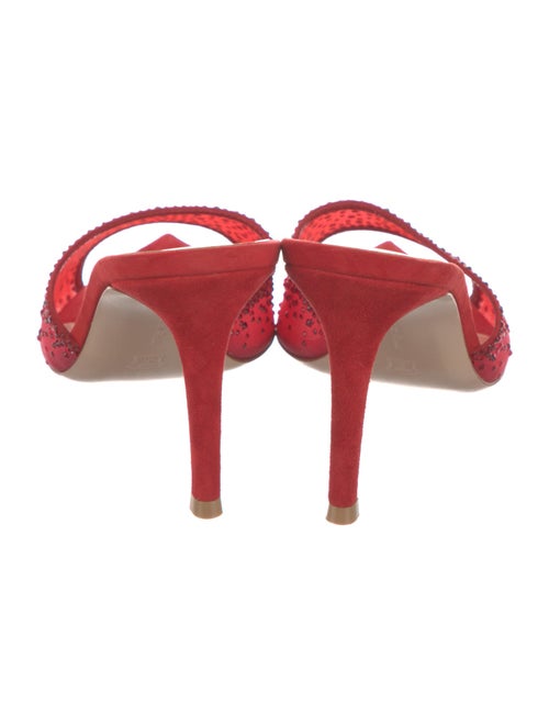 Gianvito Rossi Mesh Crystal Embellishments Slides