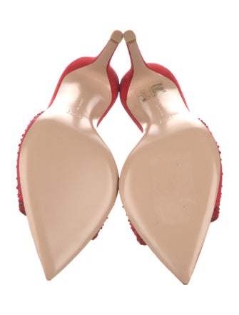 Gianvito Rossi Mesh Crystal Embellishments Slides