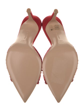 Gianvito Rossi Mesh Crystal Embellishments Slides