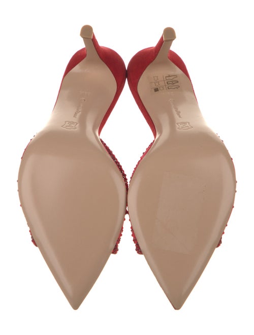 Gianvito Rossi Mesh Crystal Embellishments Slides