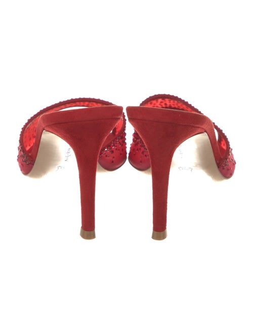 Gianvito Rossi Mesh Crystal Embellishments Slides