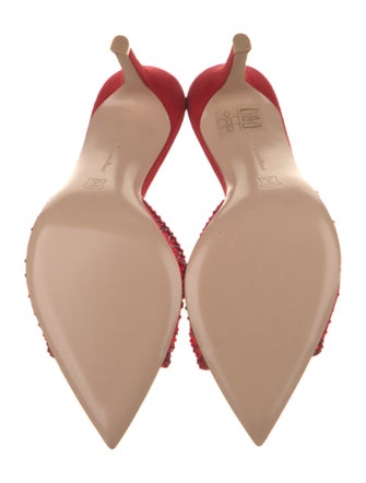 Gianvito Rossi Mesh Crystal Embellishments Slides