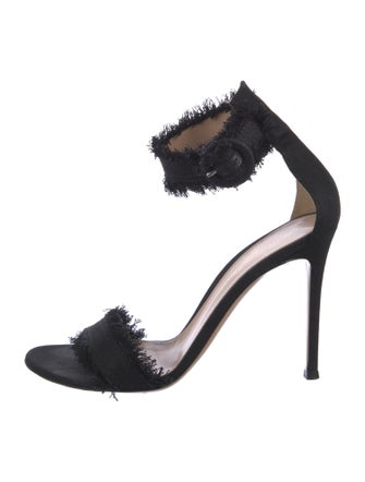 Gianvito Rossi Raw-Edge Trim Sandals