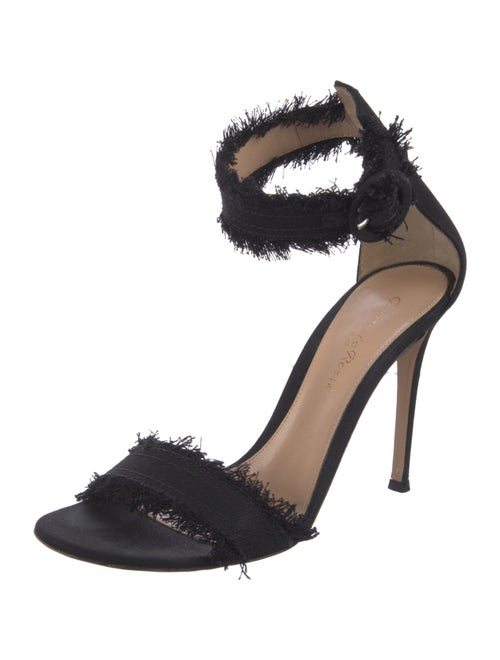 Gianvito Rossi Raw-Edge Trim Sandals