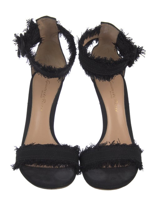 Gianvito Rossi Raw-Edge Trim Sandals