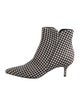 Gianvito Rossi Ponyhair Houndstooth Print Sock Boots