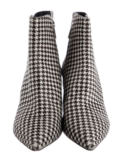 Gianvito Rossi Ponyhair Houndstooth Print Sock Boots