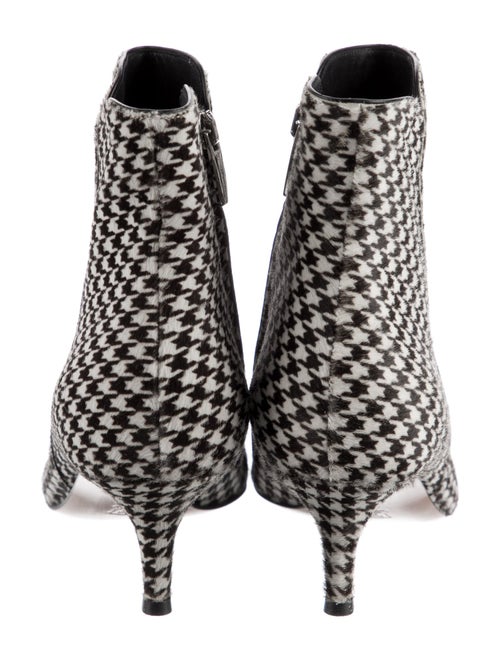 Gianvito Rossi Ponyhair Houndstooth Print Sock Boots