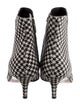 Gianvito Rossi Ponyhair Houndstooth Print Sock Boots