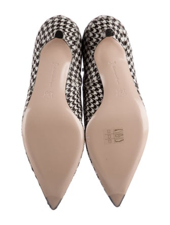 Gianvito Rossi Ponyhair Houndstooth Print Sock Boots