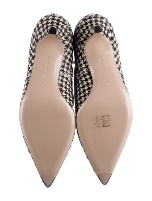 Gianvito Rossi Ponyhair Houndstooth Print Sock Boots