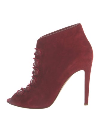 Gianvito Rossi Suede Lace-Up Boots