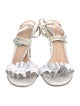 Gianvito Rossi Leather Ruffle Embellishment Sandals