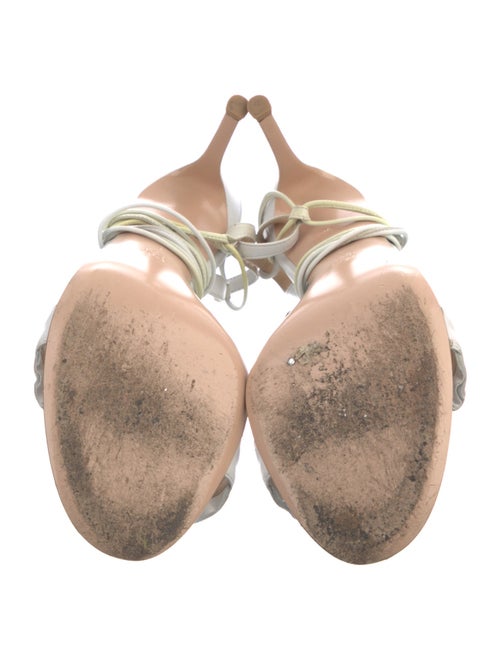 Gianvito Rossi Leather Ruffle Embellishment Sandals