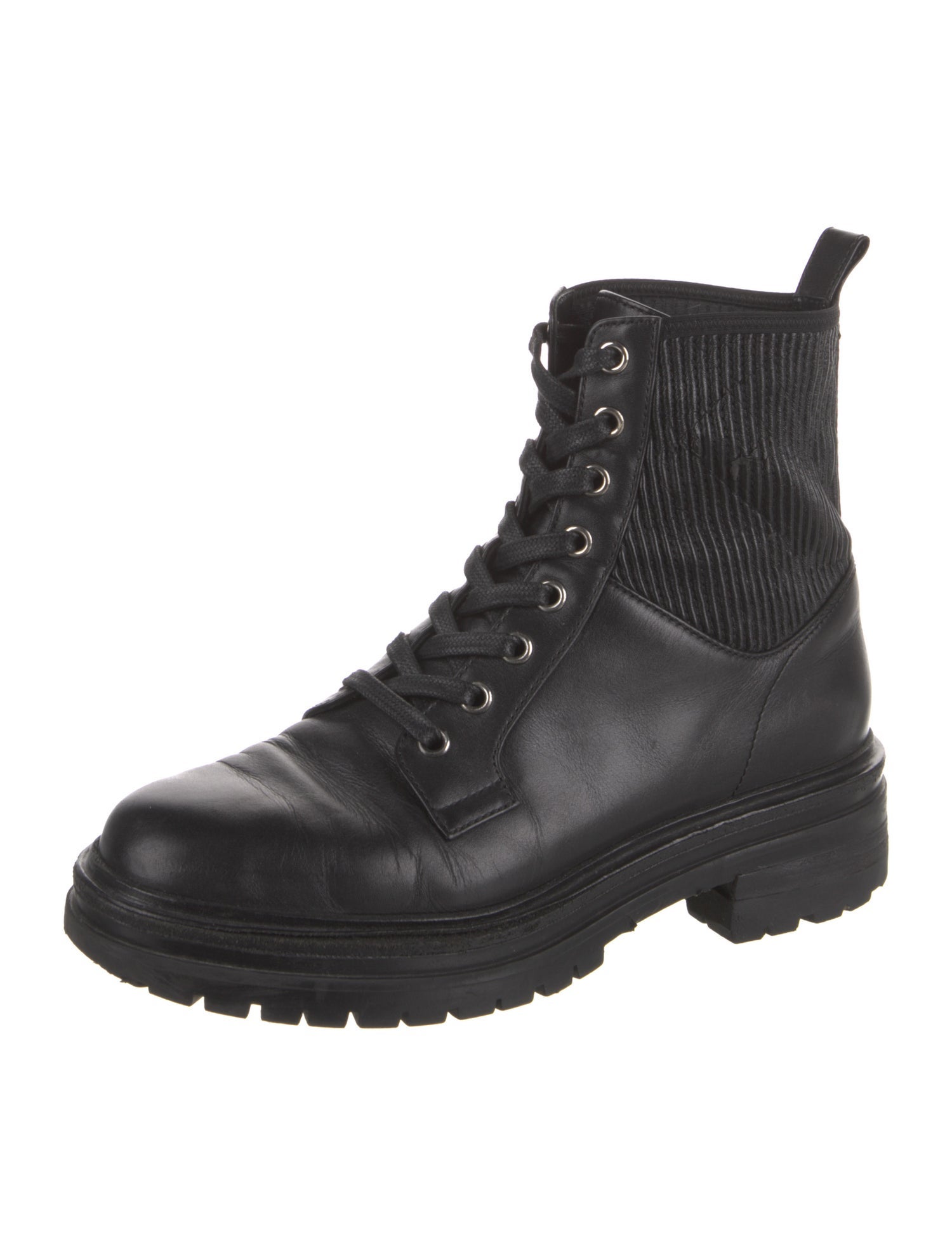 Gianvito Rossi Leather Combat Boots