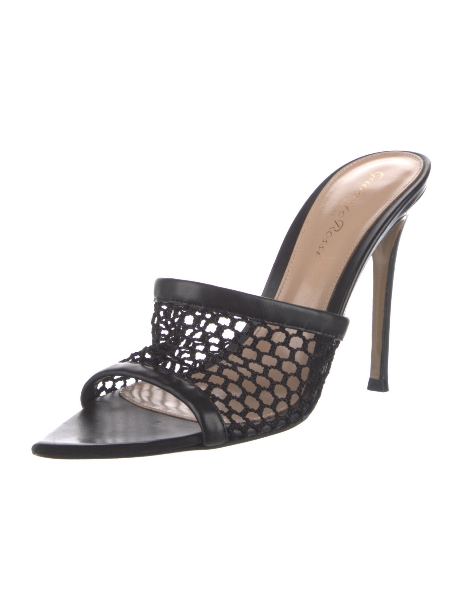 Gianvito Rossi Mesh Accents Slides