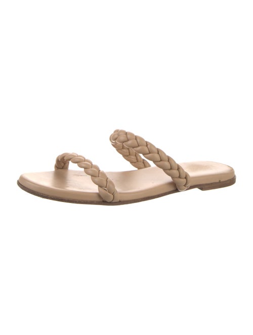 Gianvito Rossi Leather Braided Accents Slides